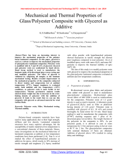 Mechanical and Thermal Properties of Glass/Polyester