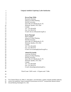 Uniquely Satisfied: Exploring Cyclist Satisfaction