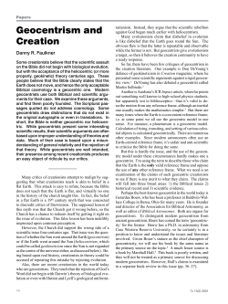 Geocentrism and Creation
