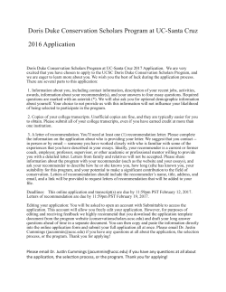 Doris Duke Conservation Scholars Program at UC