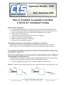 How to Establish Acceptable Leak Rate Criteria