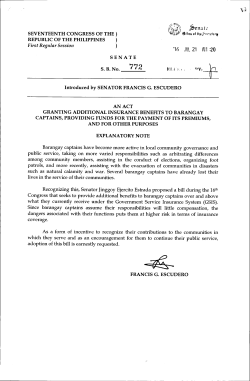 Barangay captains have become more active in local community