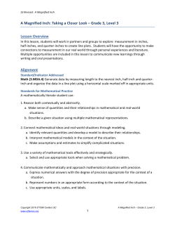 A Magnified Inch: Taking a Closer Look &ndash; Grade 3, Level 3 Lesson