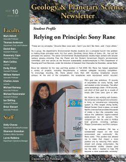 2010 Newsletter  - Department of Geology and Environmental