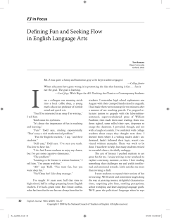 Defining Fun and Seeking Flow in English Language Arts