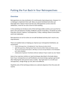 Putting the Fun Back In Your Retrospectives