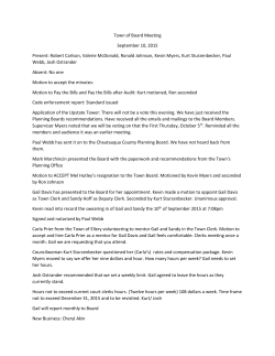 Town of Board Meeting September 10, 2015