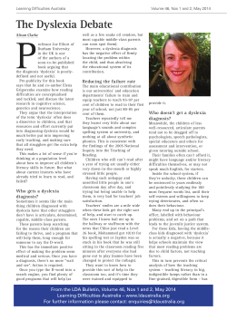 Alison Clarke - Learning Difficulties Australia