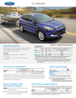 2016 Ford Escape Trailer Towing Selector