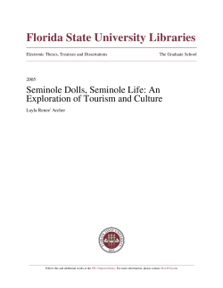 Seminole Dolls, Seminole Life: An Exploration of Tourism