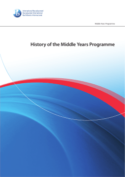 History of the MYP - The MYP at Bali International School