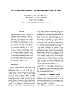 Part-of-Speech Tagging using Virtual Evidence and Negative Training