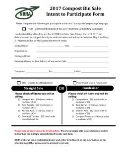 Participation Packet - Northeast Resource Recovery Association