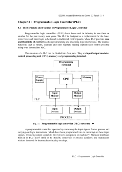 Chapter 8 : Programmable Logic Controller (PLC) PROCESS CPU