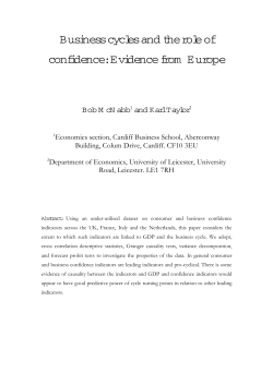 Table 1 UK Business Cycle Facts