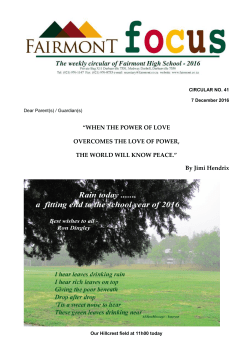 Fairmont Focus 41 - Fairmont High School