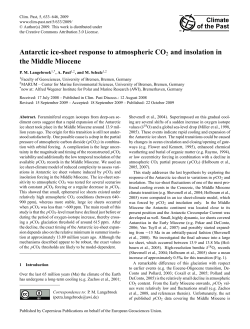 Antarctic ice-sheet response to atmospheric CO2 and insolation in