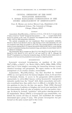 CRYSTAL CHEMISTRY OF THE BASIC MANGANESE ARSENATES