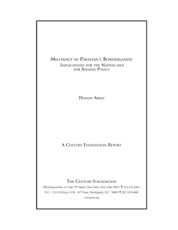 Hassan Abbas &mdash; Militancy in Pakistan`s Borderlands