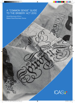 A &ldquo;Common SenSe&rdquo; guide to the BriBery ACt 2010
