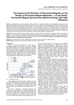 The Impact of the Selection of Permanent Magnets on the Design of