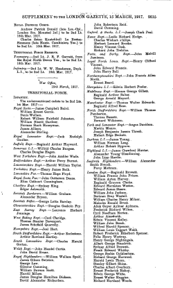 SUPPLEMENT TO THE LOttD`6%` GAZETTE, 15` MARCH, 1917. 2615