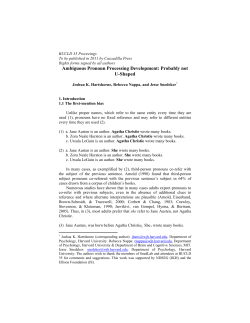 Ambiguous Pronoun Processing Development