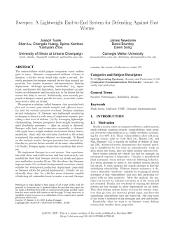 Sweeper: A Lightweight End-to-End System for Defending