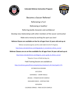 Become a Soccer Referee!