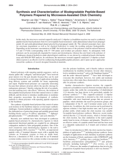 Synthesis and Characterization of Biodegradable Peptide