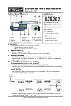 Electronic IP54 Micrometer