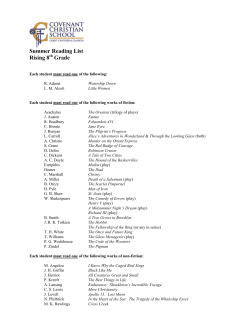 Rising 8th Grade Students - Covenant Christian School