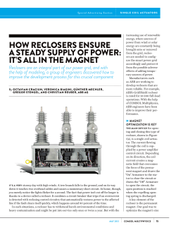 HOW RECLOSERS ENSURE A STEADY SUPPLY OF POWER: IT`S