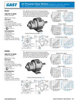 Air-Powered Gear Motors