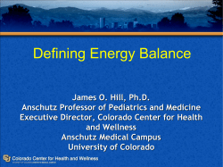 Defining Energy Balance