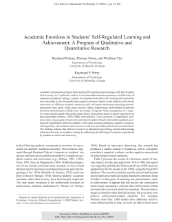 Academic emotions in students` self