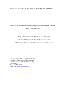 ANALYSIS OF INSCRIPTIONS IN CHEMISTRY TEXTBOOKS