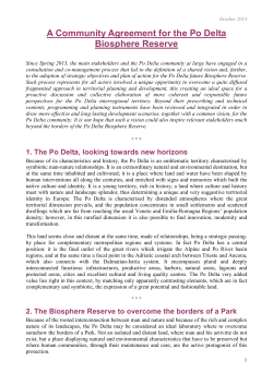A Community Agreement for the Po Delta Biosphere Reserve