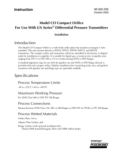 [MI 022-335] Model CO Compact Orifice