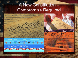 A New Constitution &ndash; Compromise Required