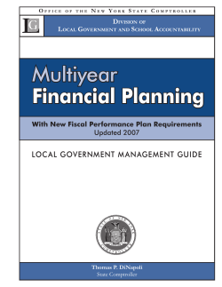 Multiyear Financial Planning - Office of the State Comptroller