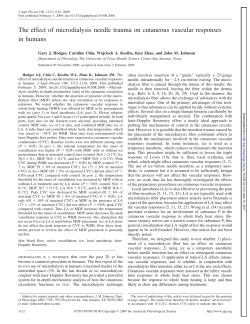 The effect of microdialysis needle trauma on cutaneous vascular