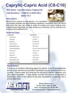 Caprylic-Capric Acid (C8-C10) - Categories On McKinley Resources