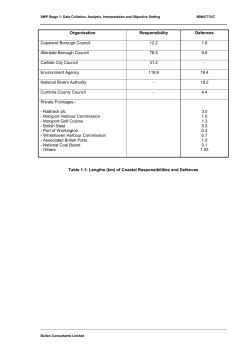 Organisation Responsibility Defences Copeland Borough Council