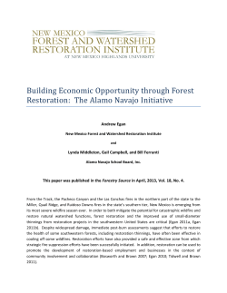 Building Economic Opportunity through Forest Restoration