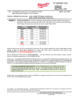 to inform you - Milwaukee Tool