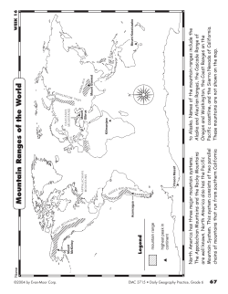Mountain Ranges of the W orld