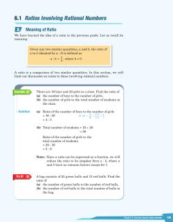 6.1 Ratios Involving Rational Numbers