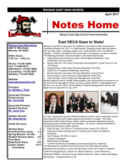 April 2017 - Wausau East High School