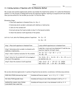 11.3 Solving Systems of Equations with the